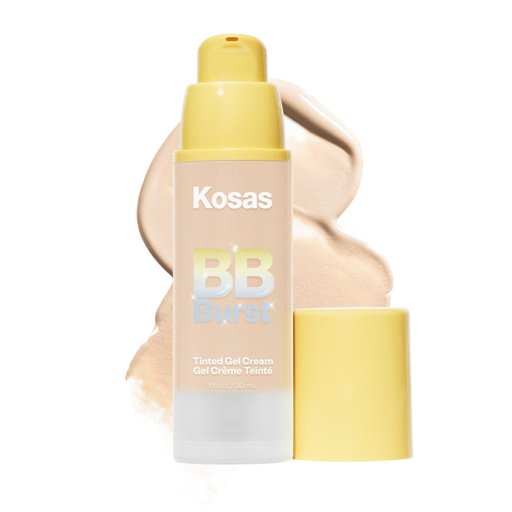 Kosas BB Burst Gel Crema: frasco que muestra hidratación suave y cobertura ligera.