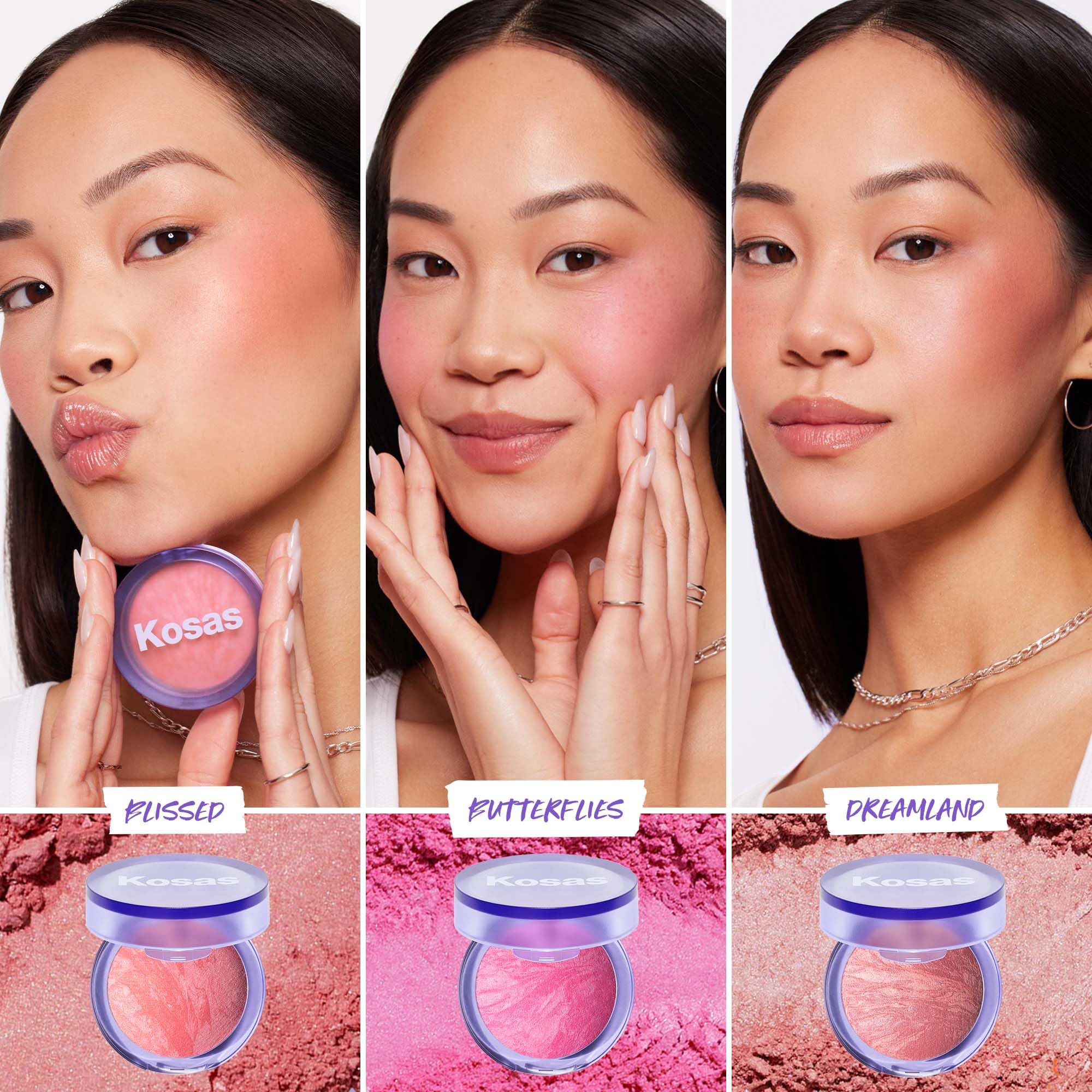 Kosas Blush is Life tono dúo horneado para mayor dimensión.