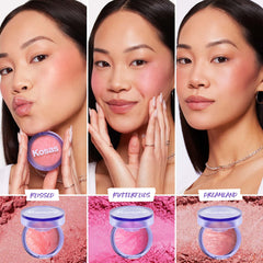 Kosas Blush is Life tono dúo horneado para mayor dimensión.