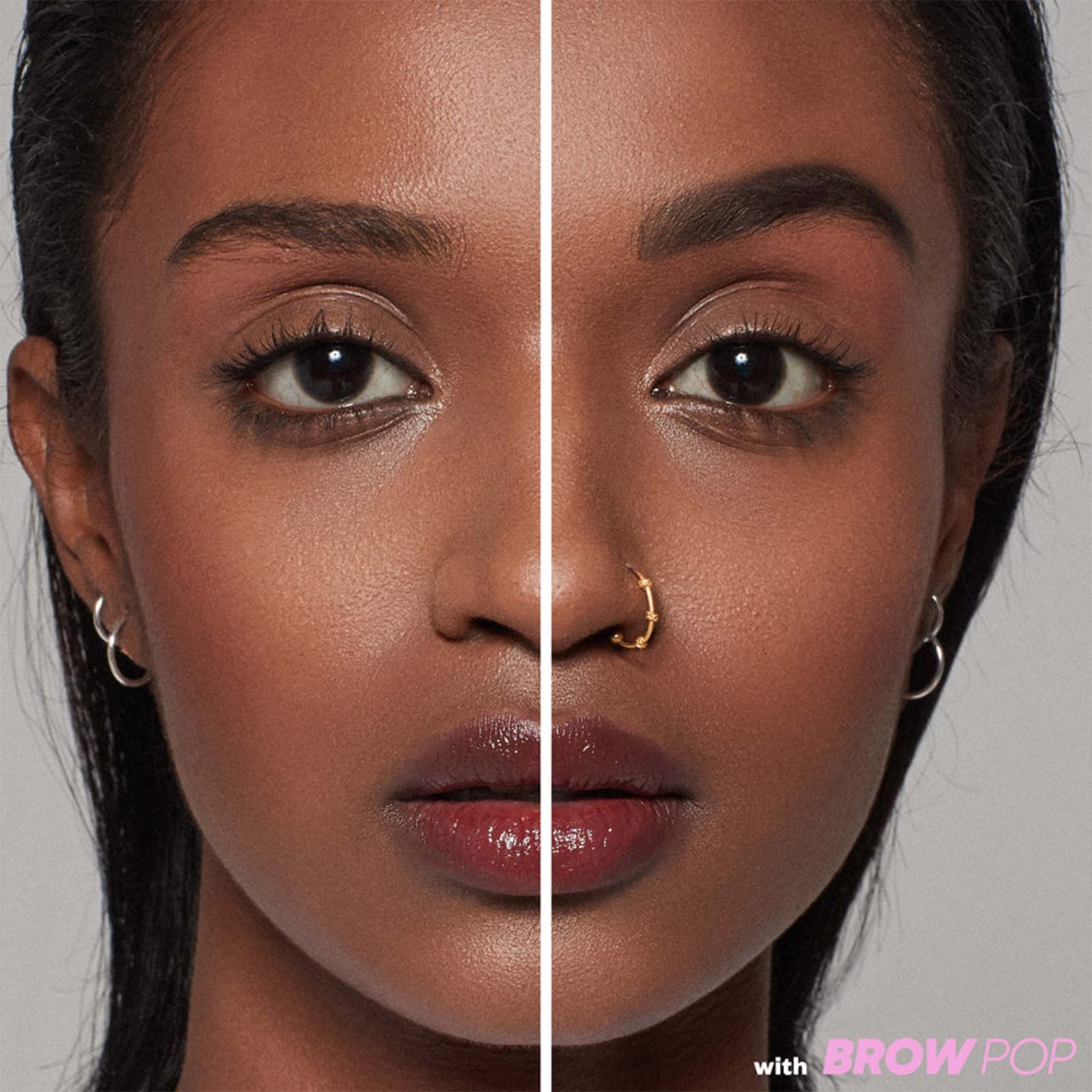 Kosas Brow Pop, goupillon intégré pour un mélange rapide et homogène.