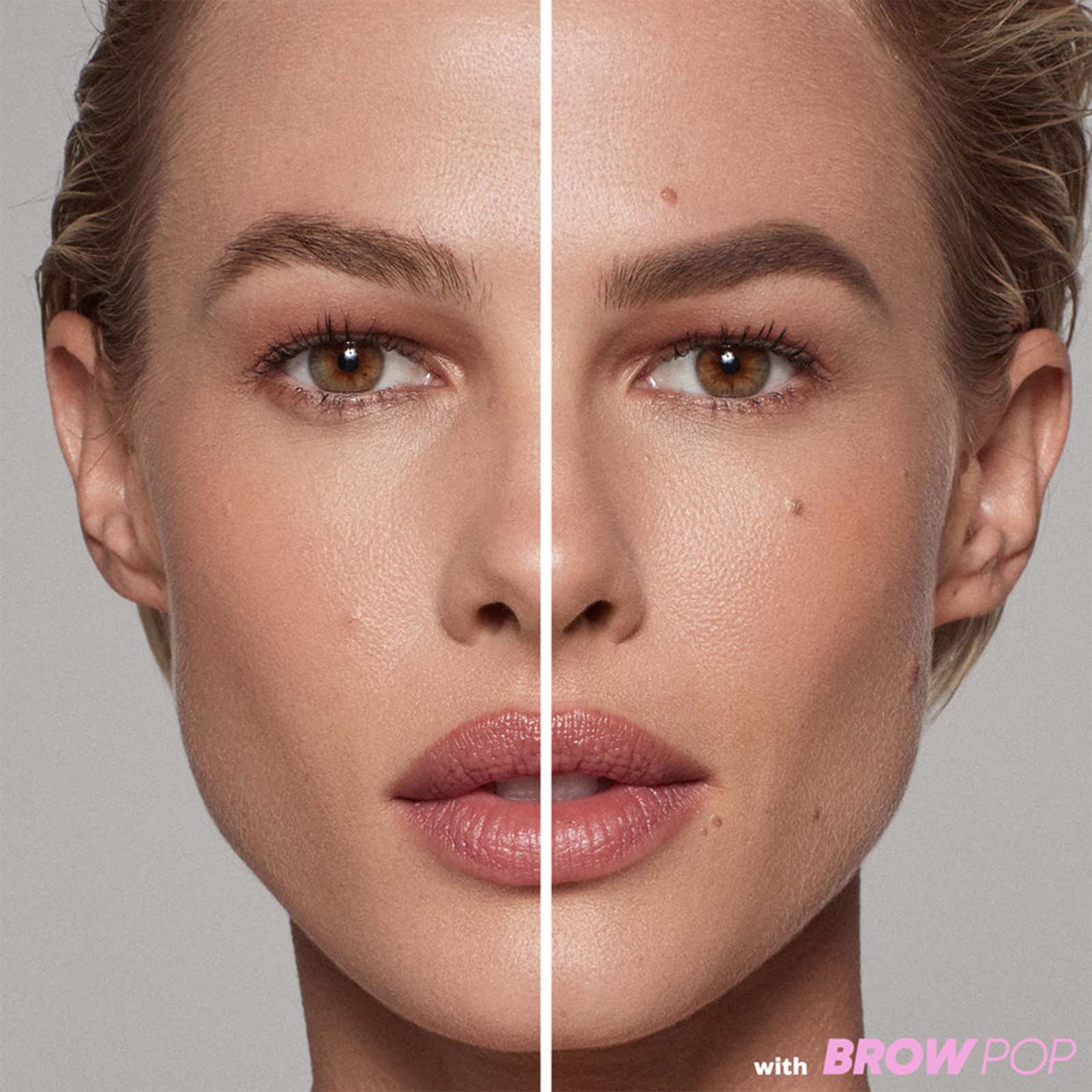 Kosas Brow Pop spoolie integrado facilita difuminar y mezclar.