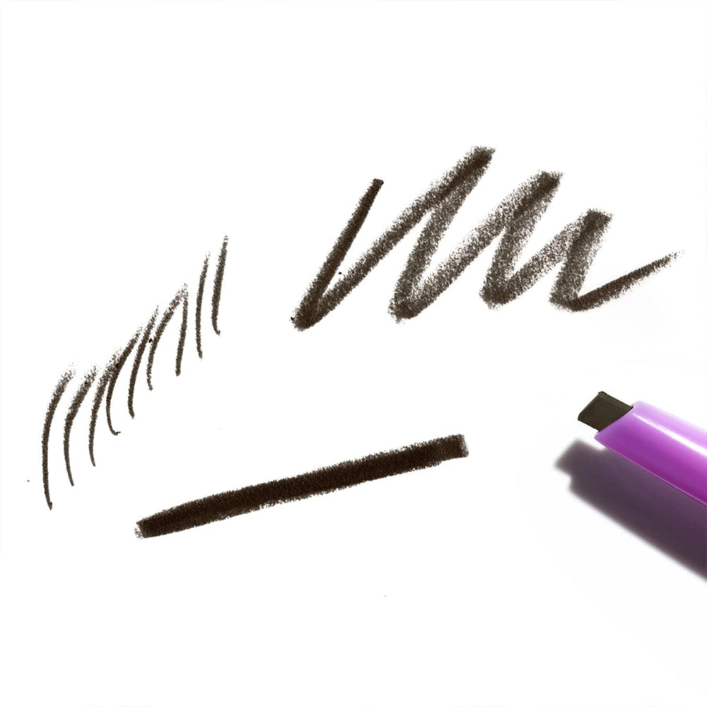 Kosas Brow Pop, côté fin dessine des traits feutrés imitant des poils.