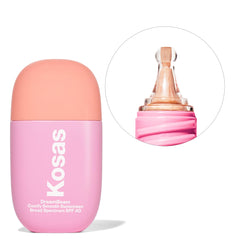 Kosas DreamBeam protege con SPF 40 para piel expuesta e uso diario.