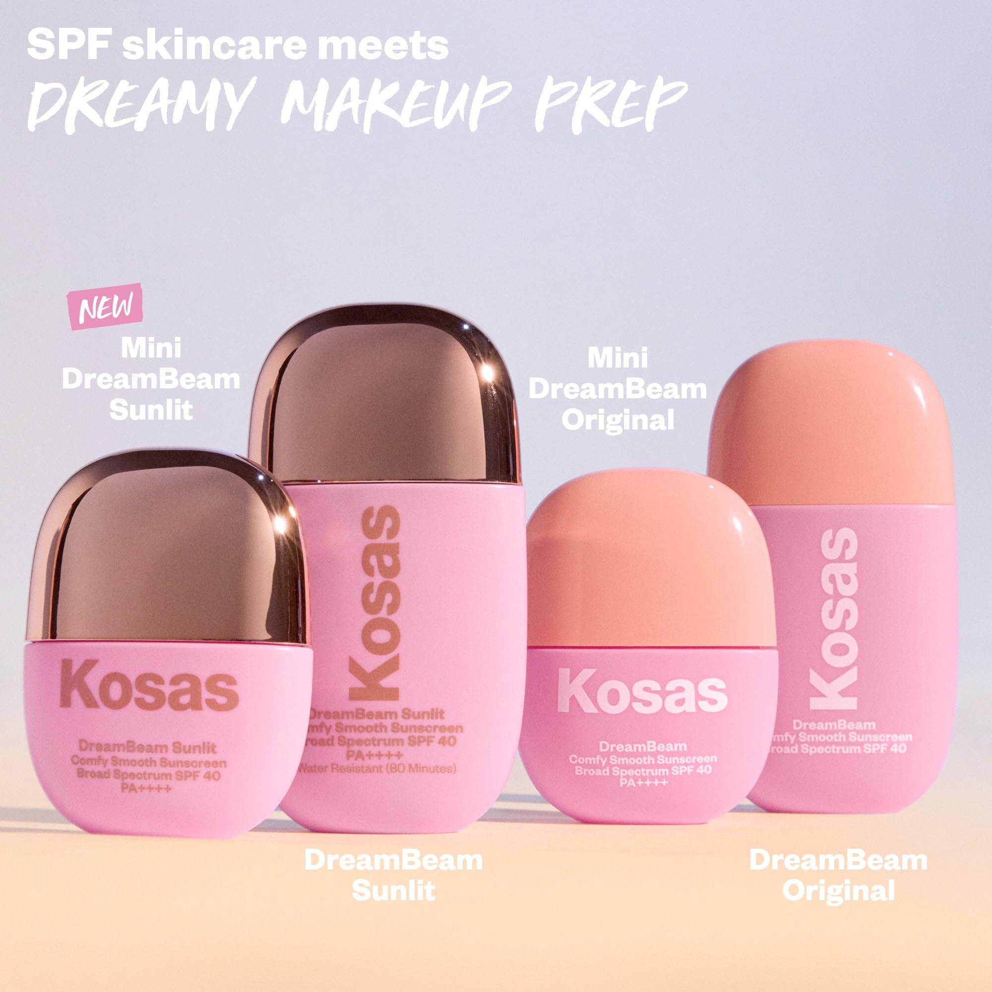 Kosas DreamBeam fórmula resistente al agua para actividades al aire libre.