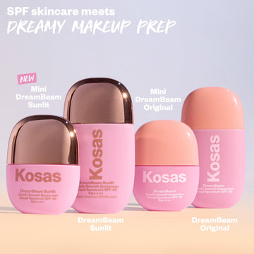Kosas DreamBeam fórmula resistente al agua para actividades al aire libre.