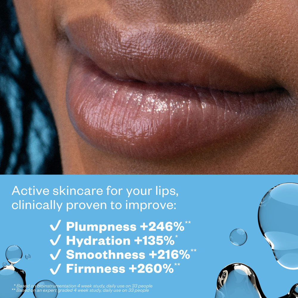 Kosas Lipfuel textura gel con hialurónico ofrece hidratación rápida.