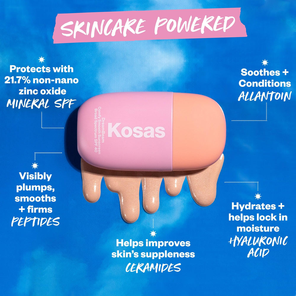 Kosas DreamBeam sin fragancia y sin silicona para piel sensible.