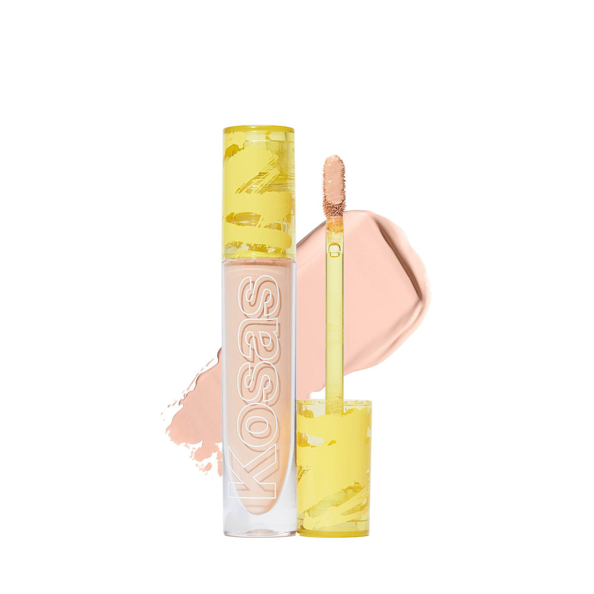 Kosas Revealer Concealer envase, primer plano, muestra diseño limpio y vegano
