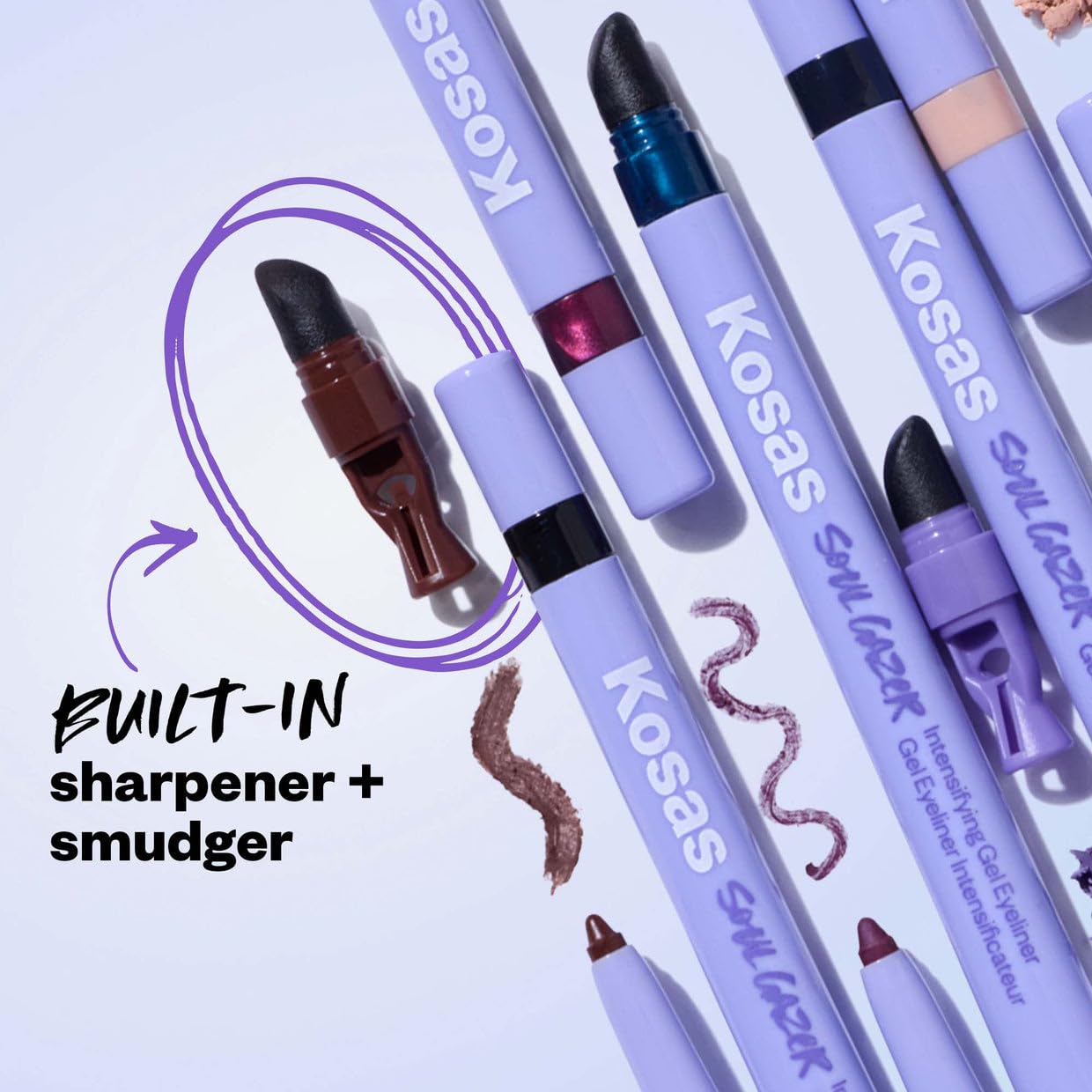 Kosas Soulgazer Gel Eyeliner Depth con ácido hialurónico aporta comodidad al aplicar