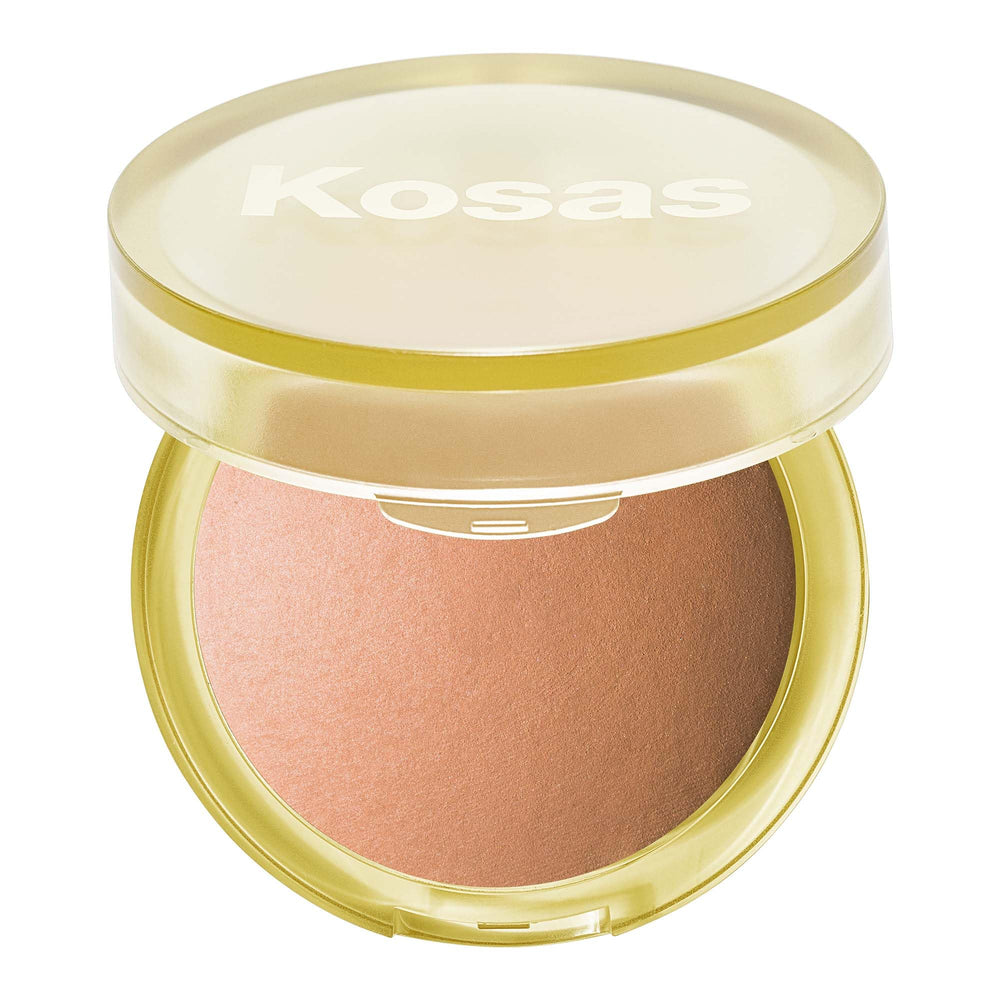 Kosas Sun Show Glowy Warmth: empaque compacto para retoques rápidos