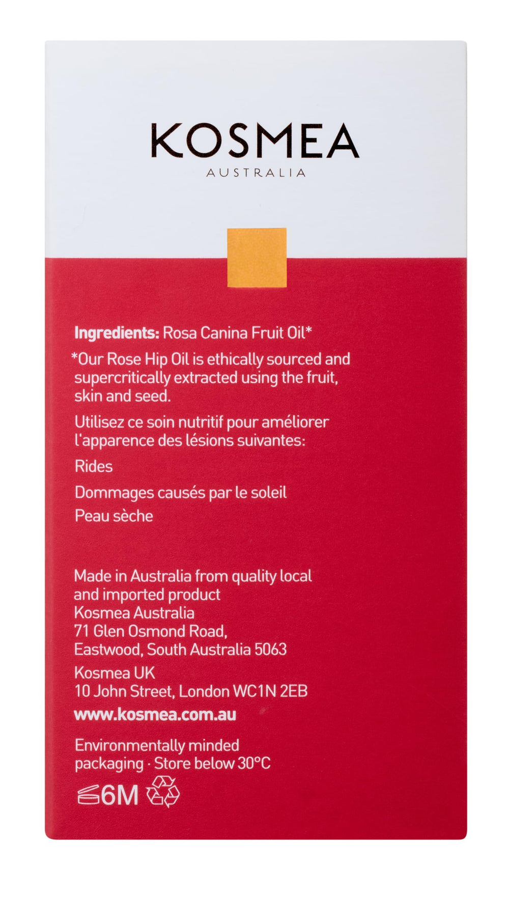 Kosmea Aceite Rosa Mosqueta-cuidado facial y corporal para uso diario.