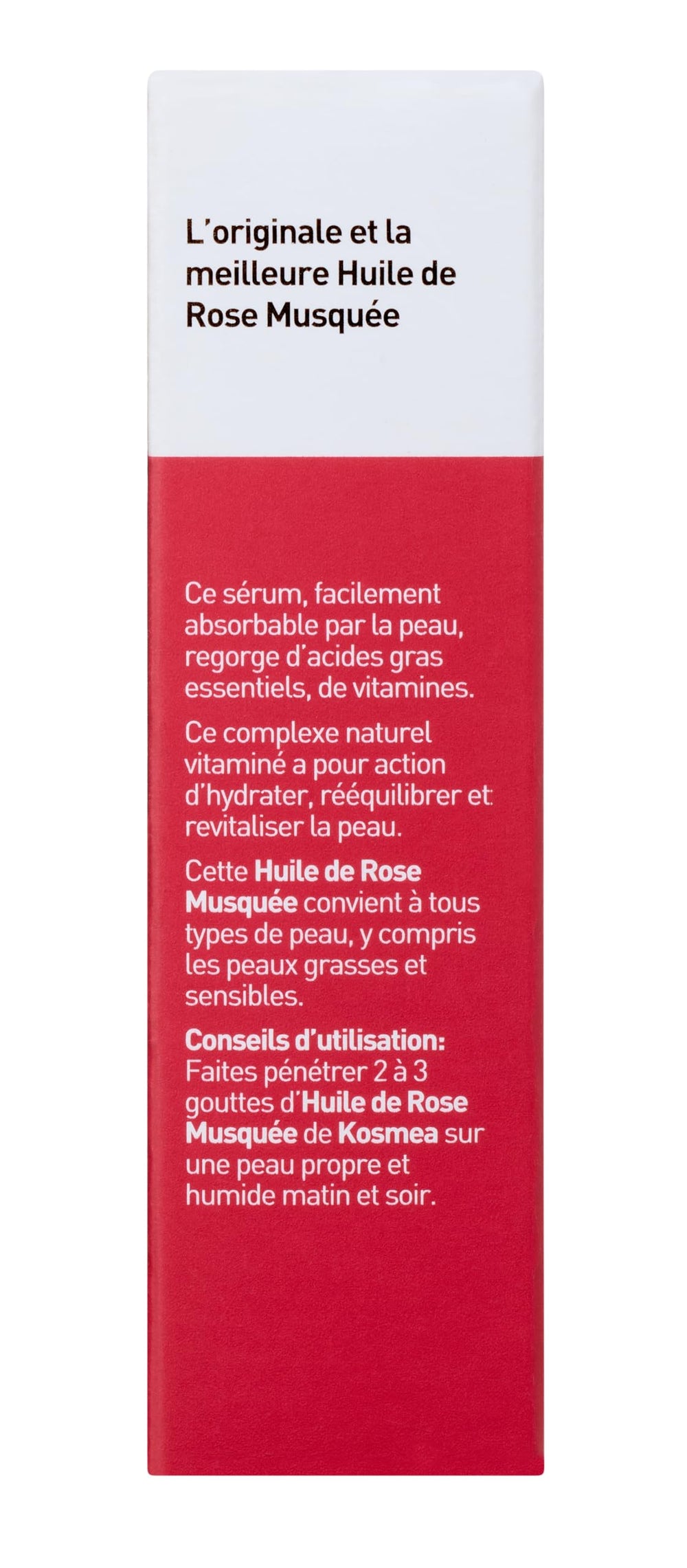 Kosmea Aceite Rosa Mosqueta-envase 20 ml práctico para viaje.