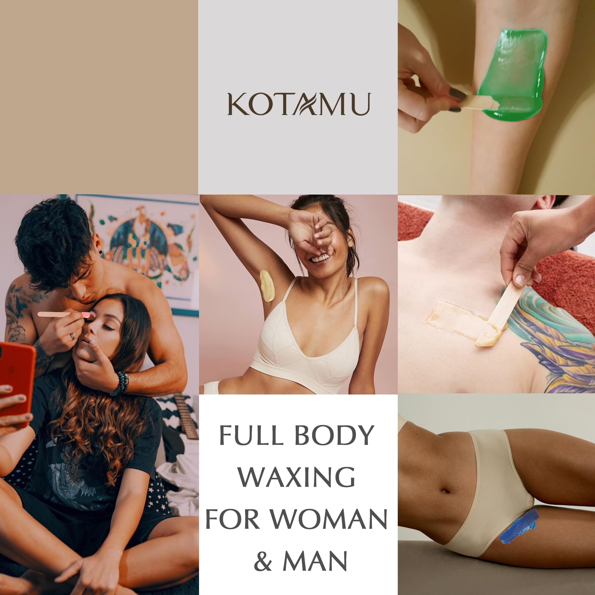 KOTAMU cera suave para piel sensible reduce irritación.