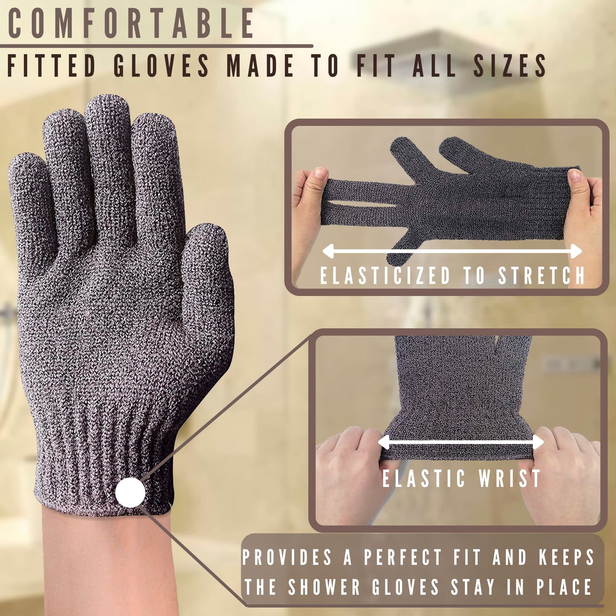 Kotomoda guantes ergonómicos, ajuste ceñido para una limpieza rápida sin caída.