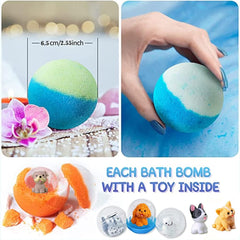 Kottke bombas de baño con sorpresa de cachorrito, colores brillantes para la hora del baño.
