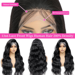 KOTTN peluca para fiestas con frontal de encaje y aspecto natural.