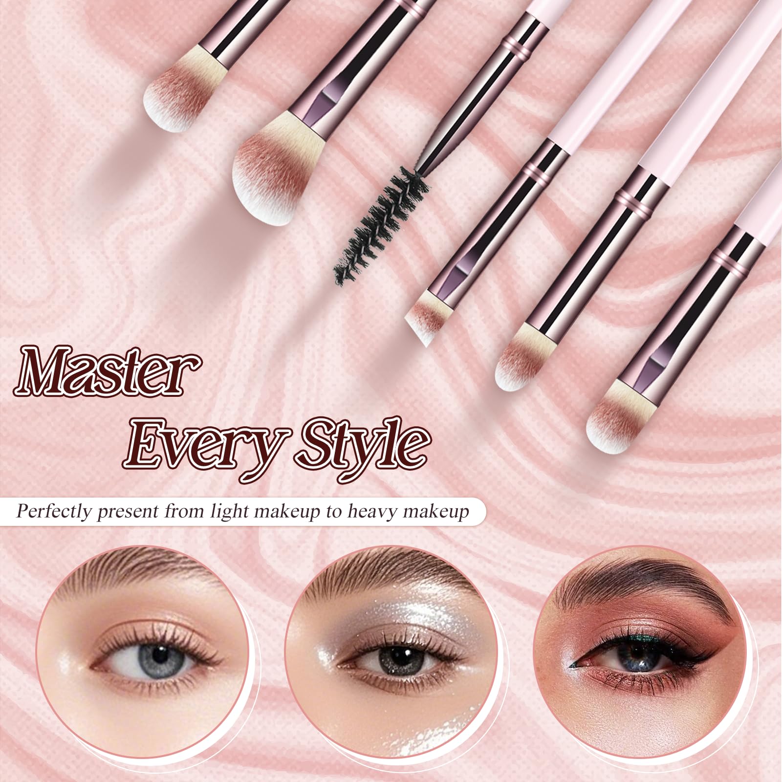 Koulate brocha de ojos para sombras y delineado, acabado definido.