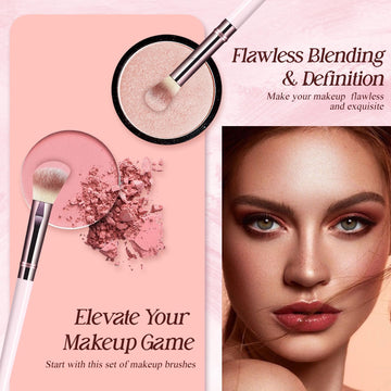 Koulate diseño rosado de brochas, set elegante para regalo.