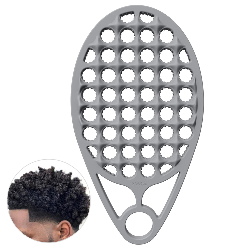 KOUPA cepillo silicona mágico para rizos Afro, facilita peinado suave y masaje relajante.