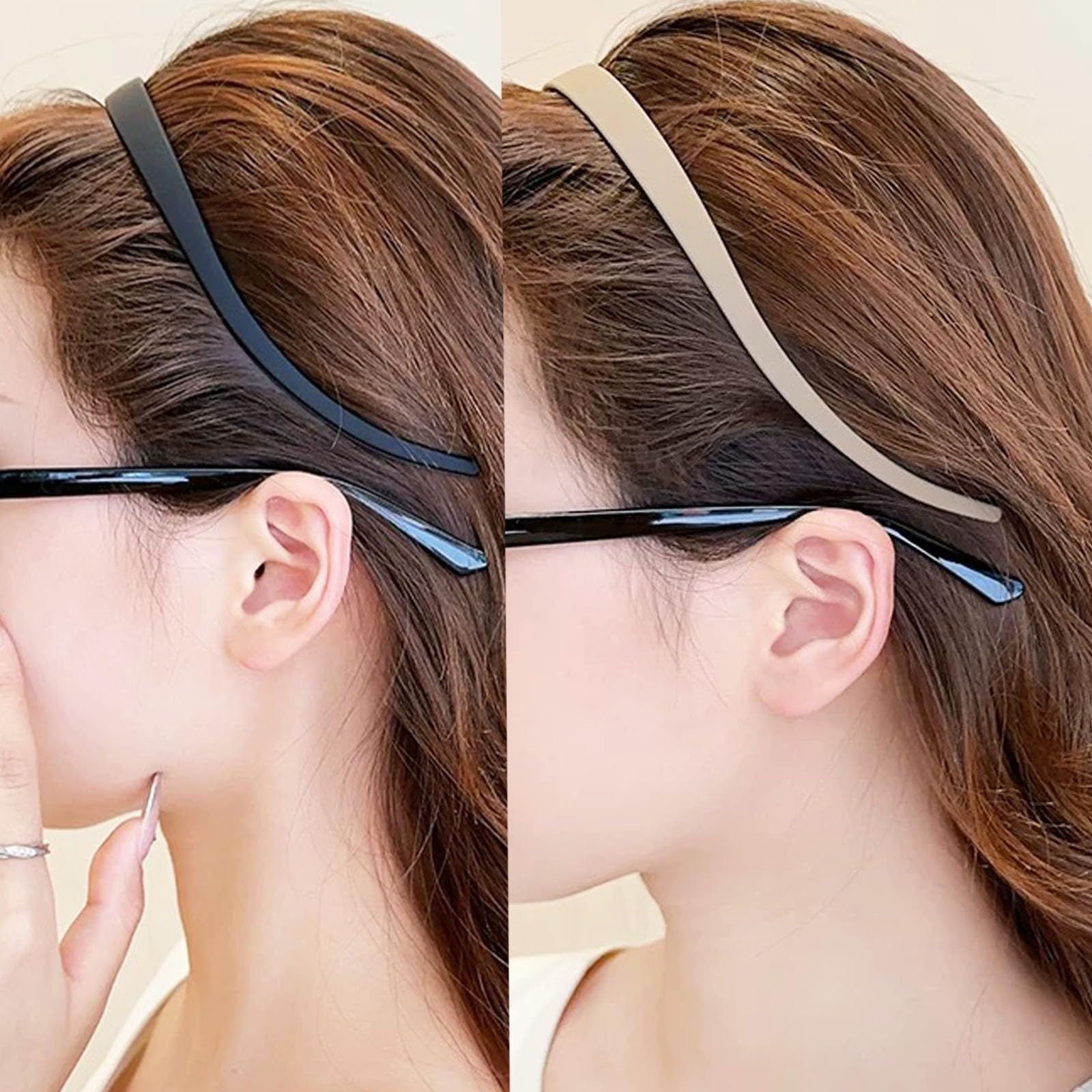 KOVOLITU diadema para anteojos, disponible en negro y café, combina con cualquier atuendo.