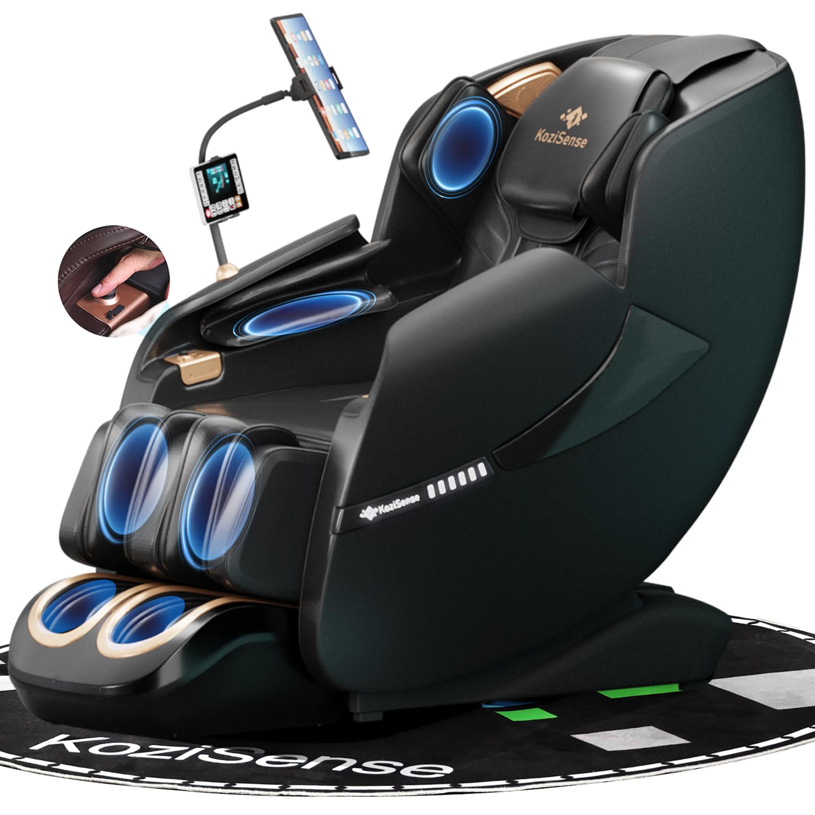 KoziSense A18: silla de masaje 3D para todo el cuerpo, relajación total.