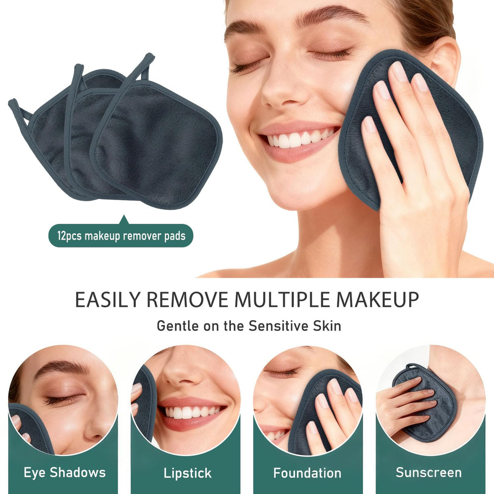 Paños reutilizables KPX para una limpieza facial sostenible y eficiente.