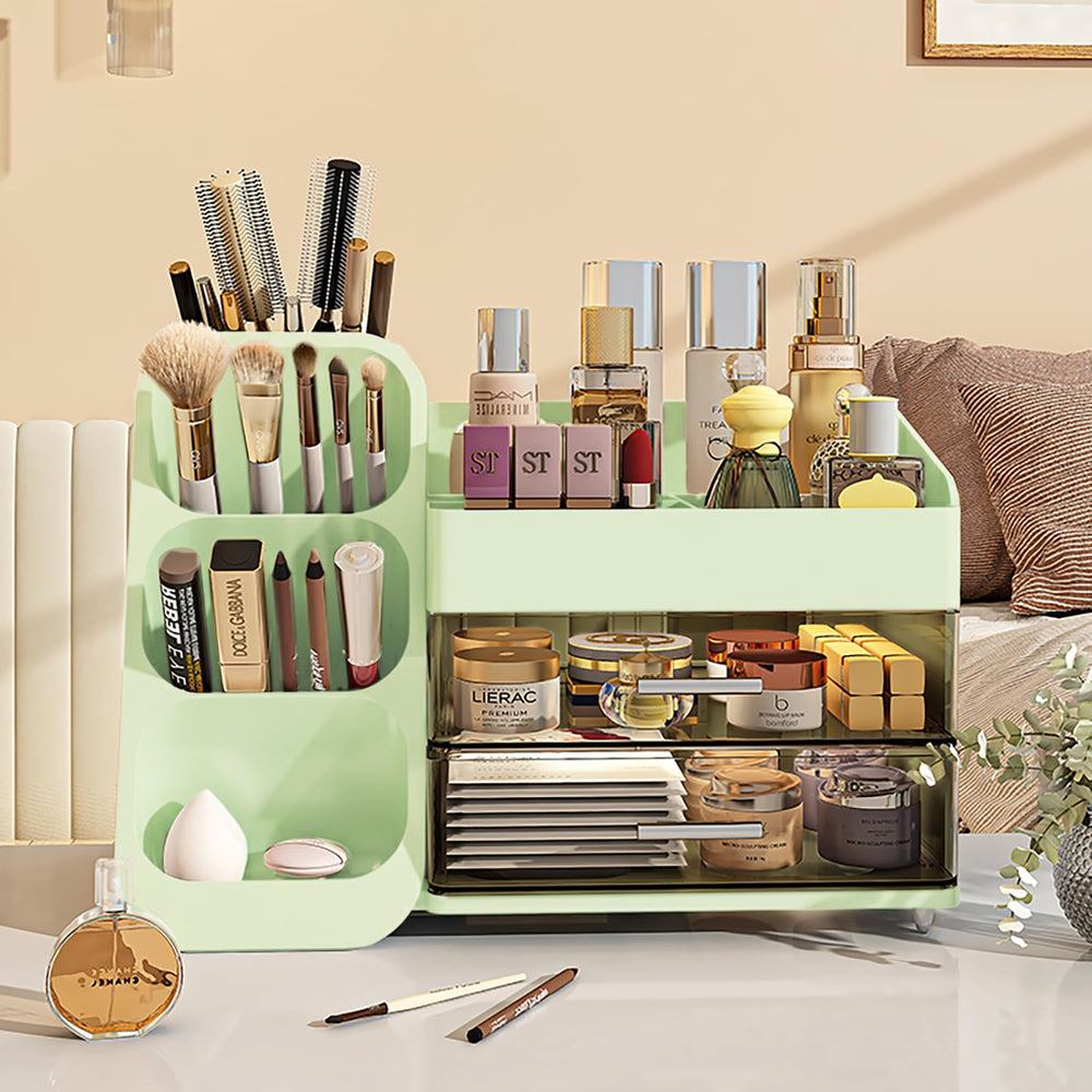 KQJS organizador acrílico para cosméticos, superficie limpia y limpieza sencilla.