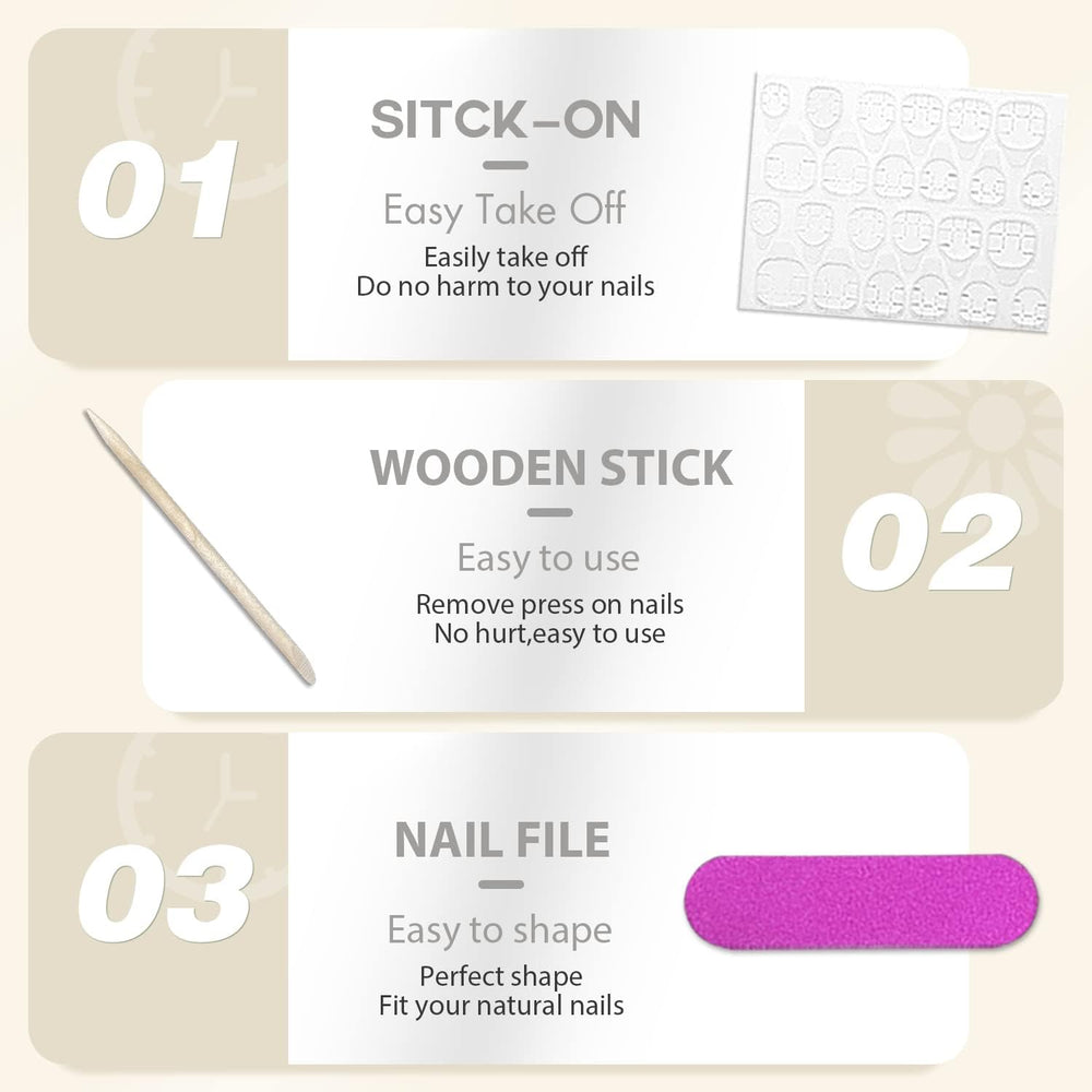 KQueenest Conjunto 24 piezas: solución rápida para uñas profesionales.