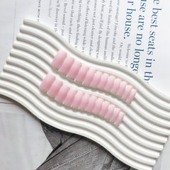KQueenest Uñas Acrílicas Gradiente Rosa Gel: adherencia duradera para look diario.