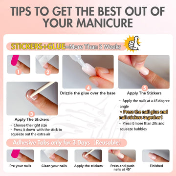 KQueenest uñas reutilizables: adherencia fiable con adhesivos para retoques.