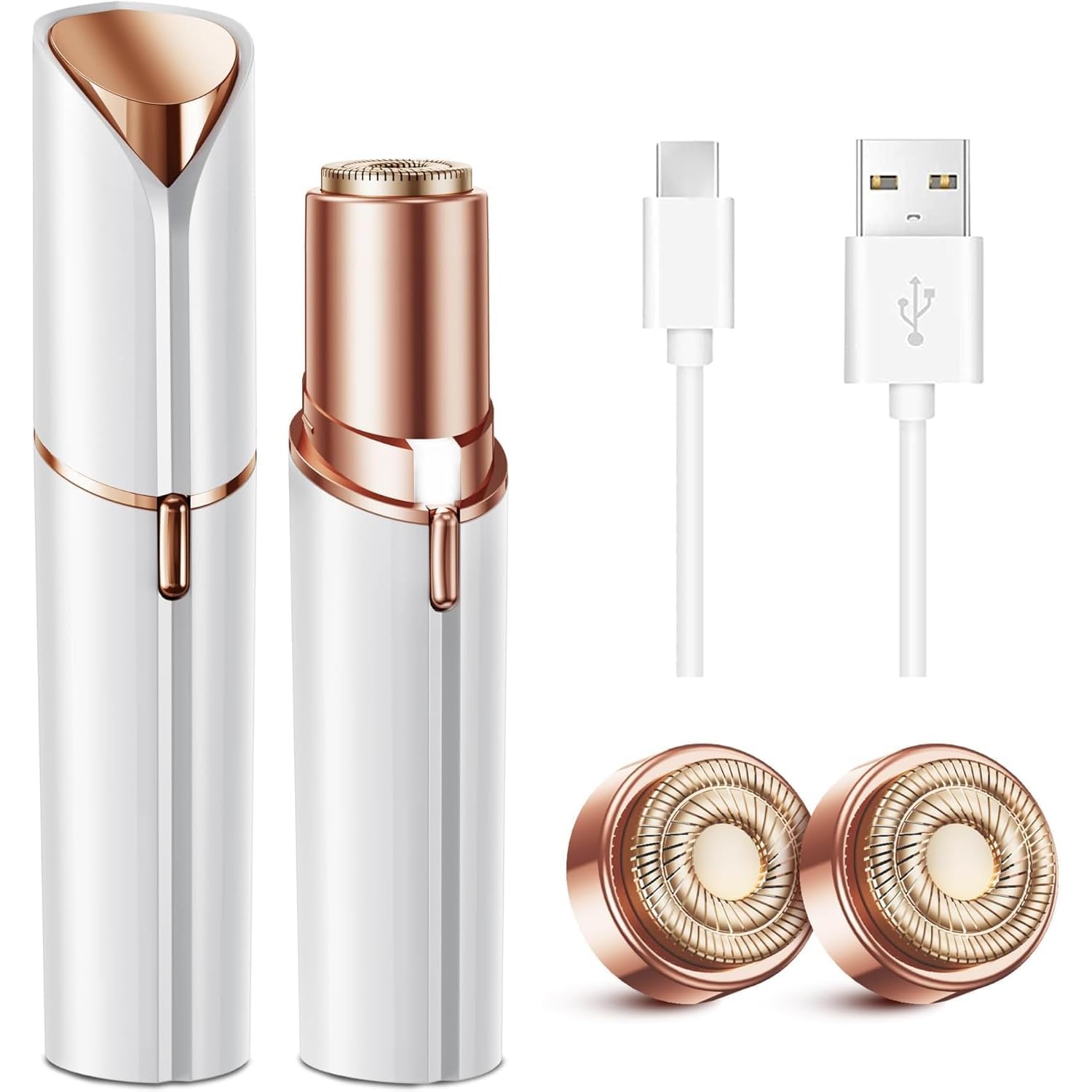 KRADAA afeitadora facial eléctrica con luz LED para piel suave