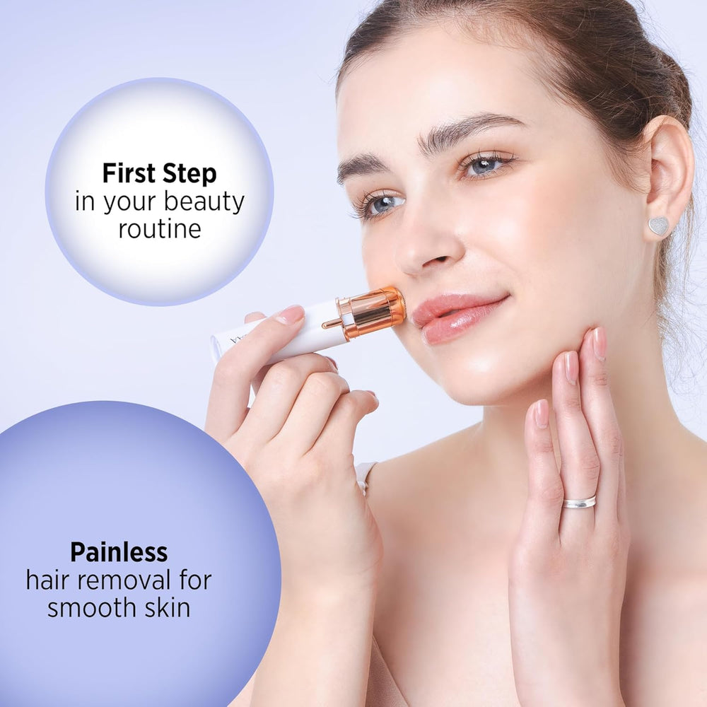 KRADAA afeitadora facial eléctrica resistente al agua para limpieza fácil