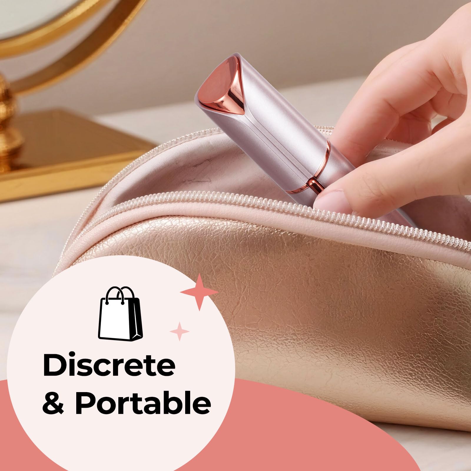 Diseño impermeable facilita lavar el depilador y mantener la higiene.