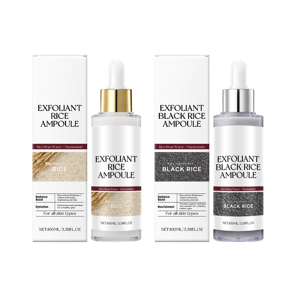 Krajiyya Arroz Negro-Blanco Exfoliante para rostro y cuerpo mejora la textura y poros.