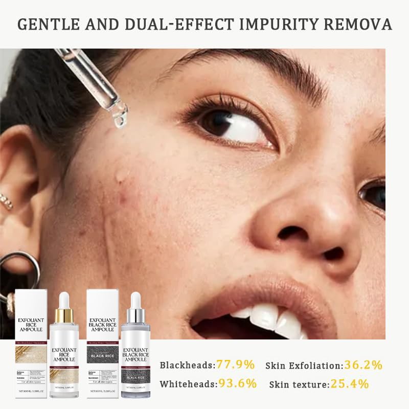 Krajiyya Exfoliante de arroz con enzimas para rostro con renovación suave.