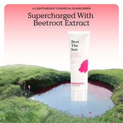 KraveBeauty Beet The Sun SPF40 Duo, dos frascos para uso diario.