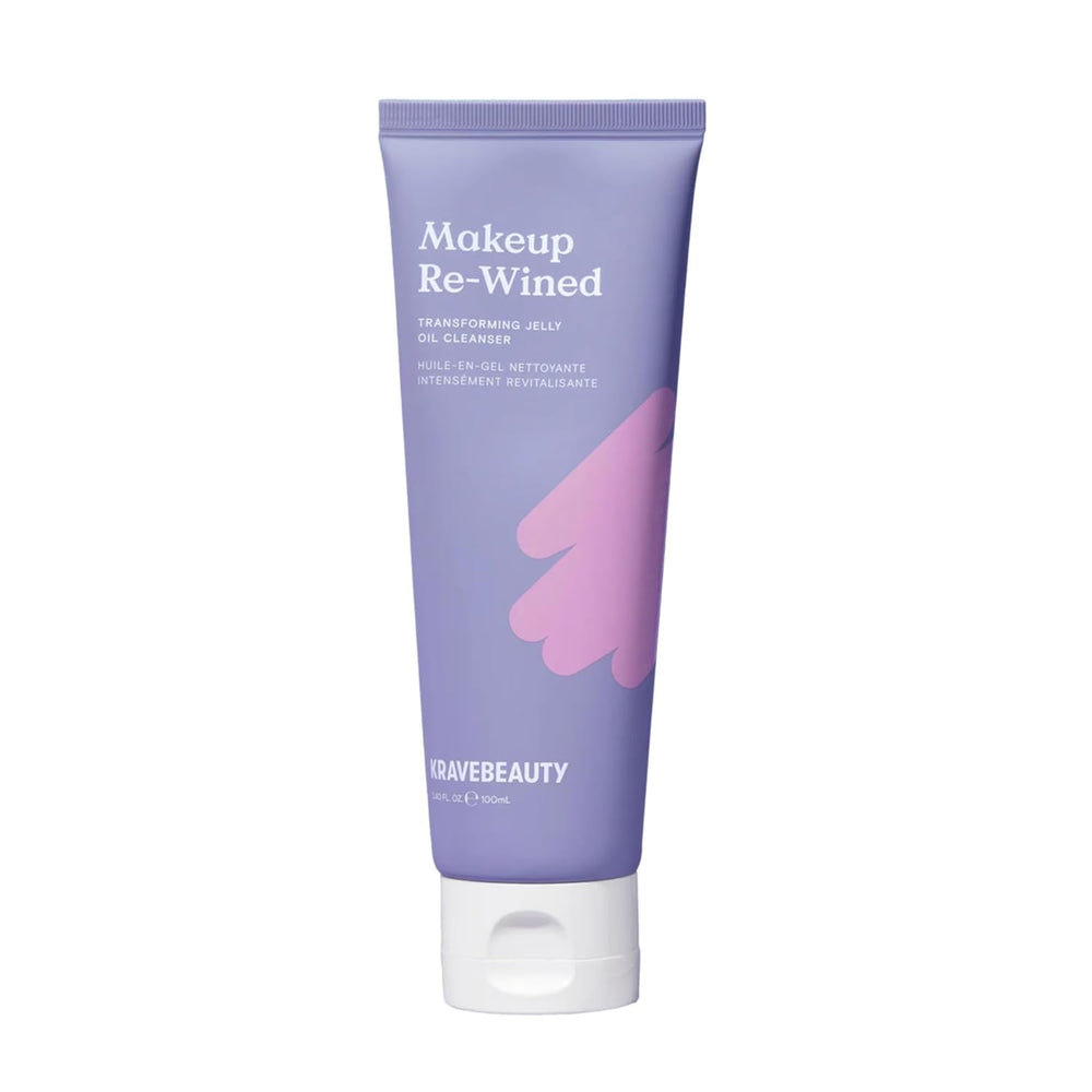 KraveBeauty Makeup Re-Wined, frasco: desmaquilla maquillaje y SPF con limpieza suave.