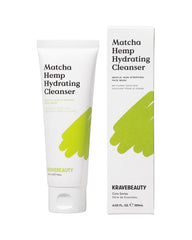 KraveBeauty Matcha Hemp Hydrating Cleanser, botella frontal, limpieza suave que mantiene hidratación.