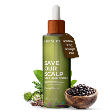 Kreol Essence S.O.S Serum, botella visible para cabello más denso.