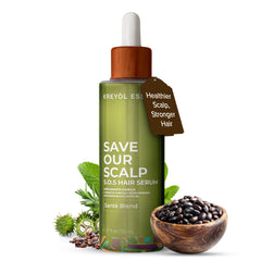Kreol Essence S.O.S Serum, botella visible para cabello más denso.