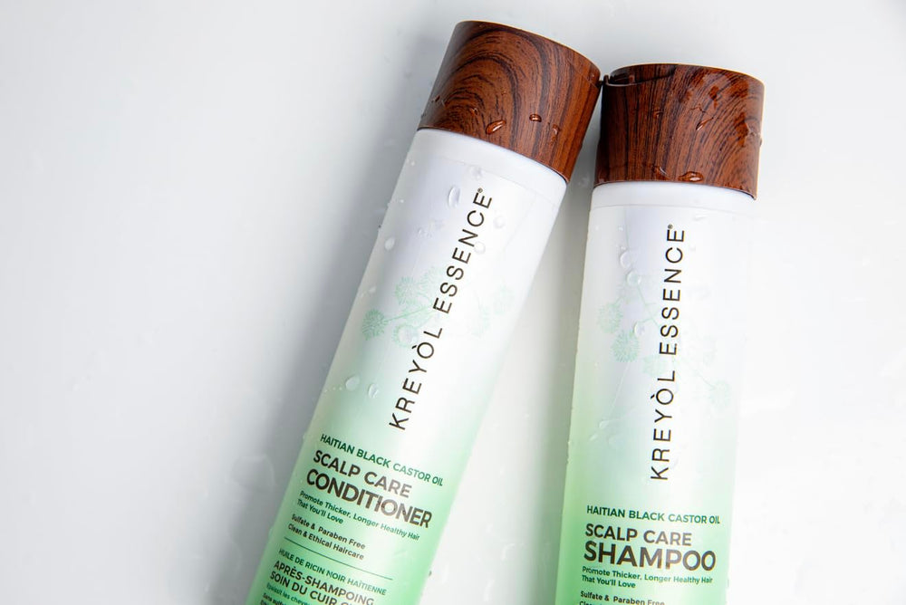 Kreyol Essence Let it Glow Shampoo ingredients panel highlights herbal blend