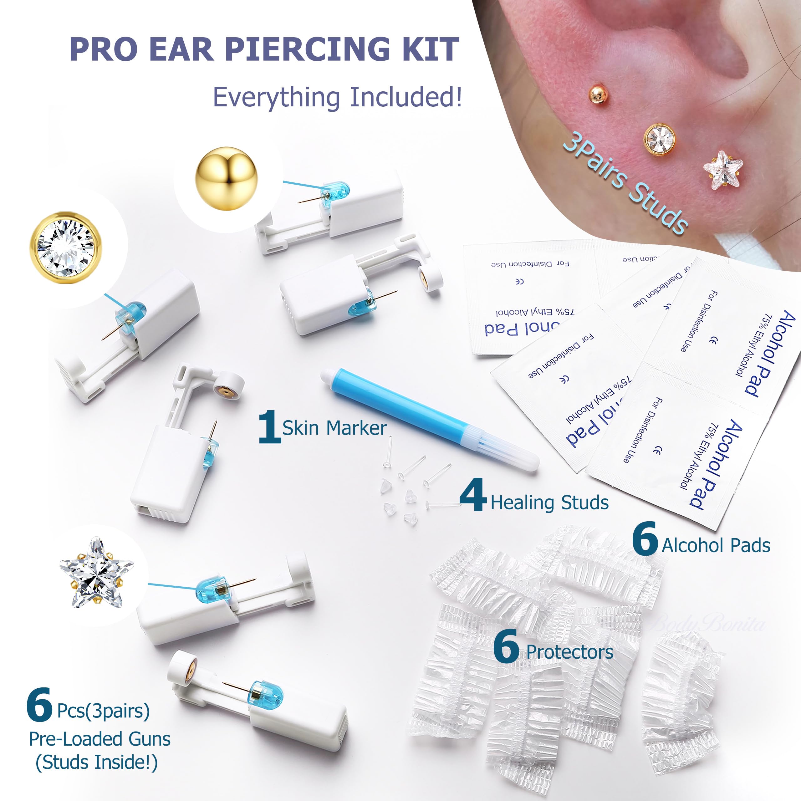 Krfy kit de perforación con desinfección para un procedimiento higiénico.