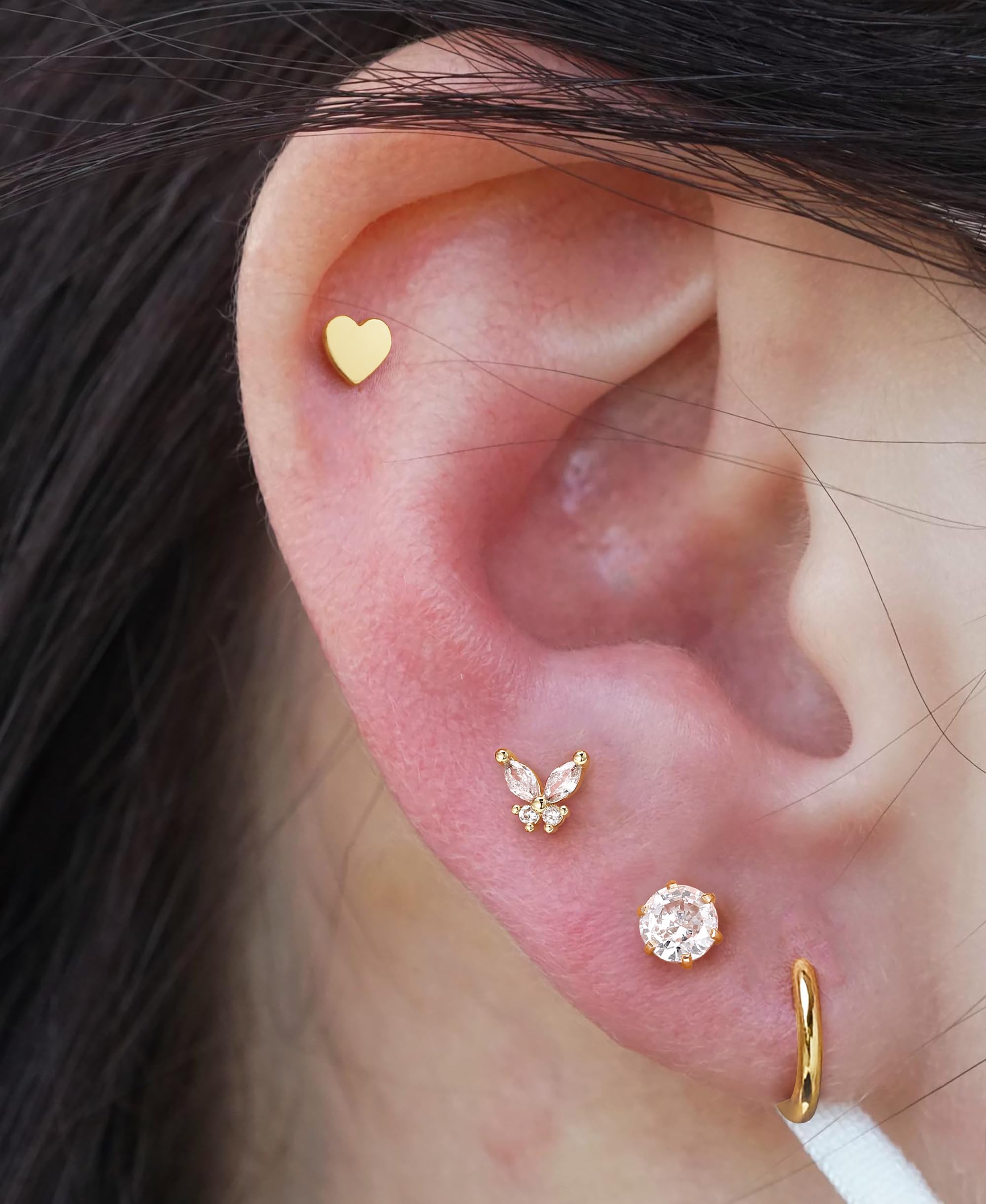 Pendientes dorados chapados KRFY para estilo versátil