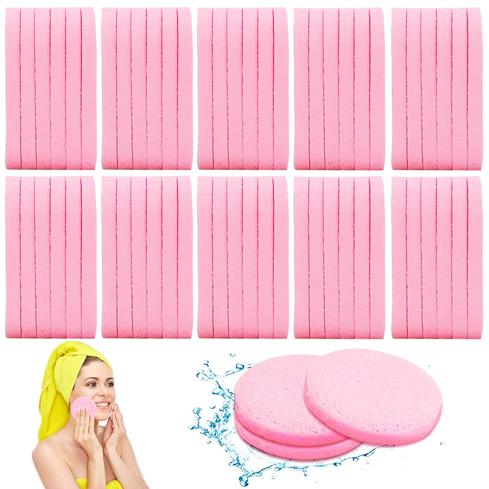 Esponjas faciales Krgiqn con compresión, paquete de 120, ideal para uso diario suave.