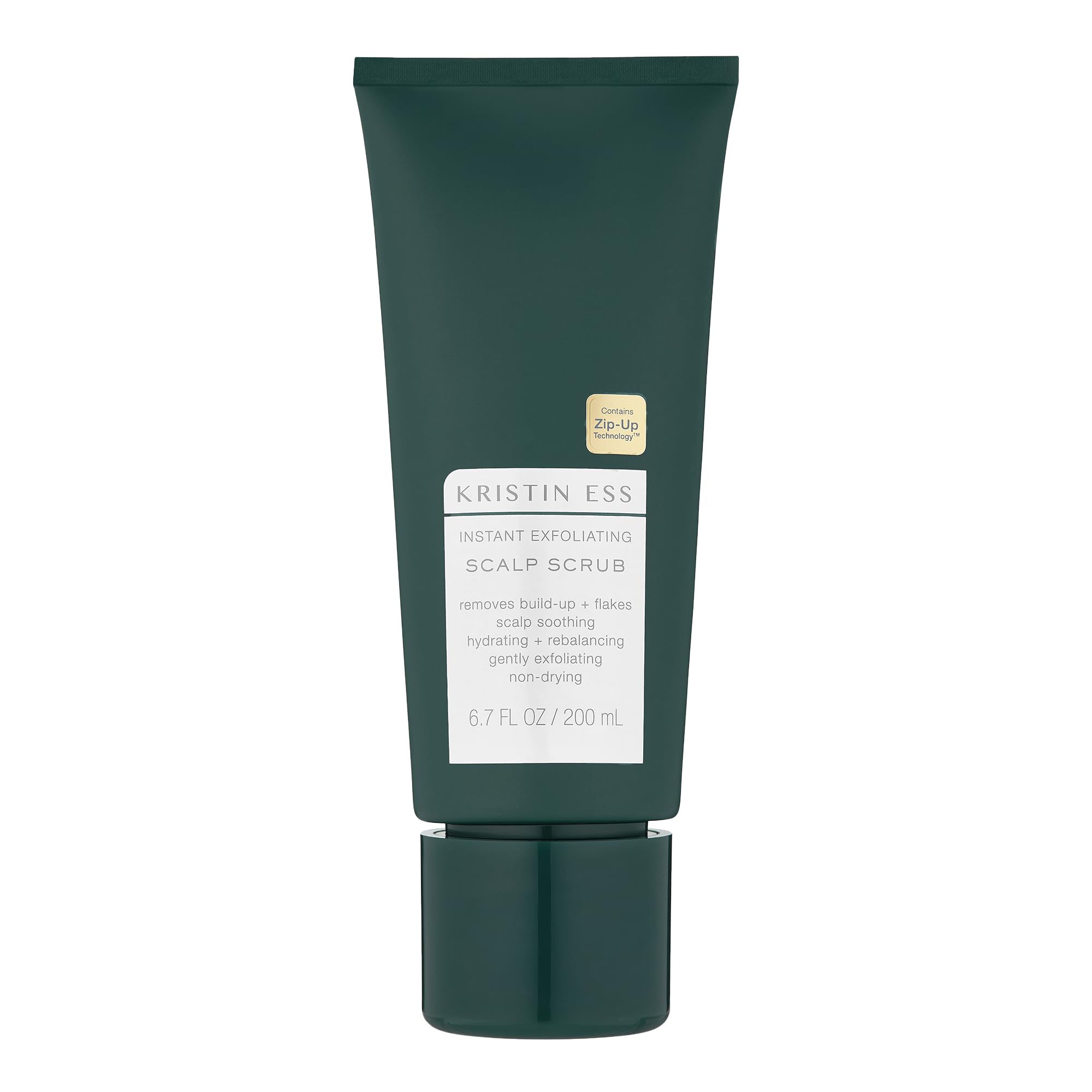 Kristin Ess Exfoliante para cuero cabelludo, botella visible, limpieza suave y detox diario.