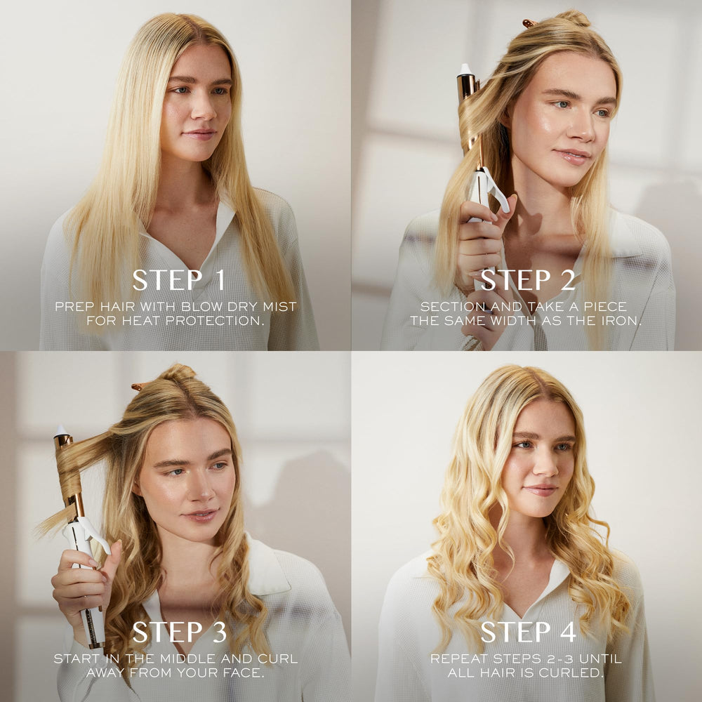 Rizador Kristin Ess con tecnología iónica para eliminar el frizz y aportar brillo.