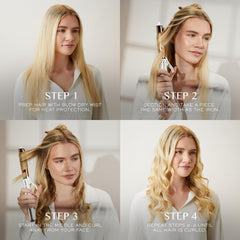 Rizador Kristin Ess con tecnología iónica para eliminar el frizz y aportar brillo.