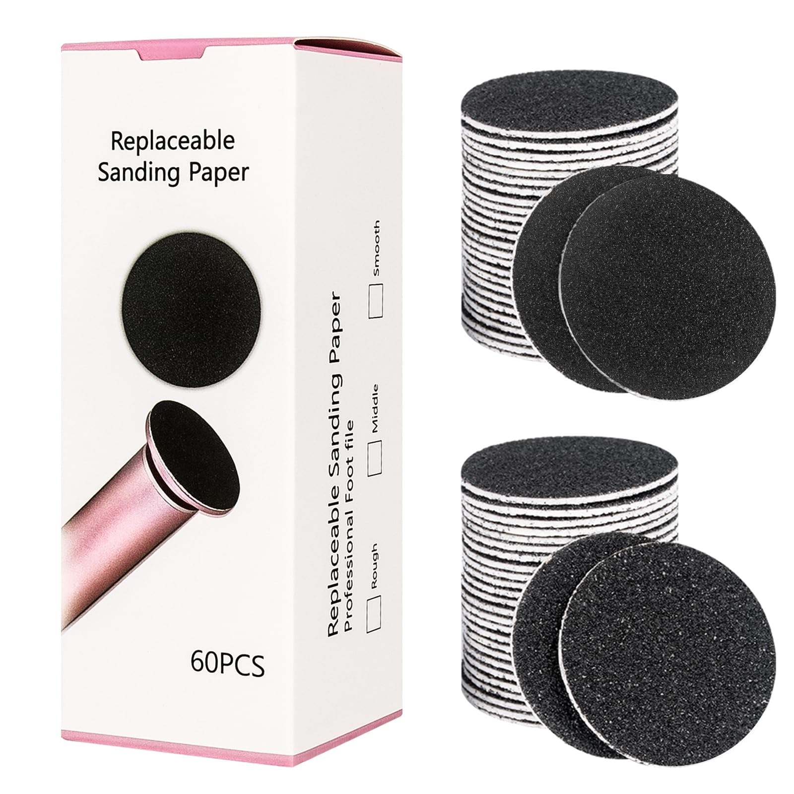 Disco Krofaue de lija 80-grano para pies, ideal para piel muerta.