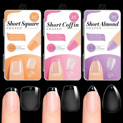 krofaue kit de tips en forma de almendra para uñas elegantes.