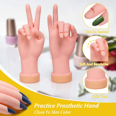 Krofaue mano derecha, color de piel realista para practicar con mayor naturalidad.